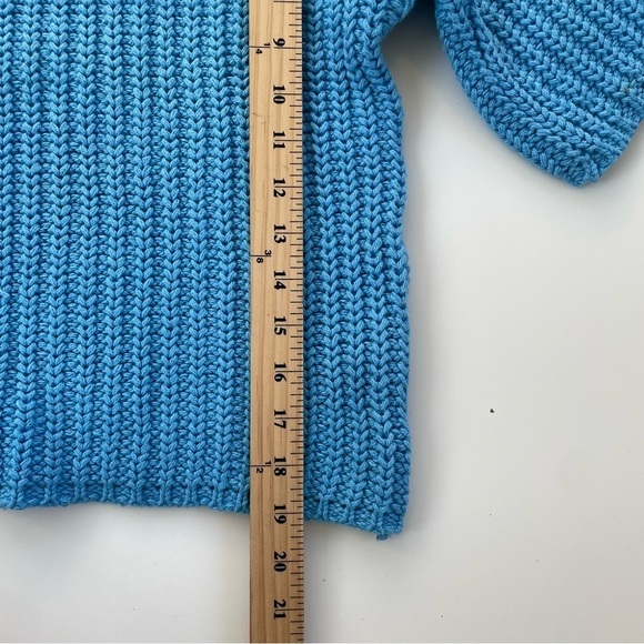 525 Women's Light Blue Mockneck 3/4 Sleeves Sweater Size Medium - Picture 7 of 7